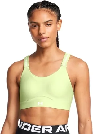 Under Armour Womens Infinity High Impact Sports Bra, (384) Retro Green / / White, Medium A-C
