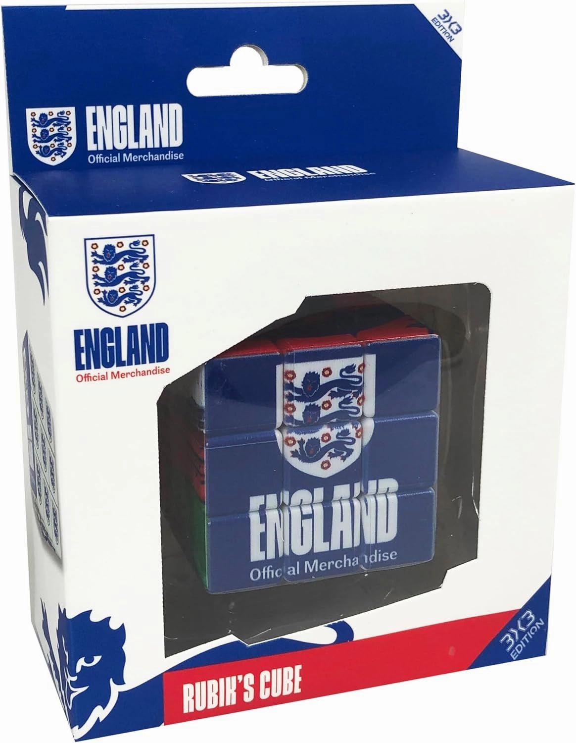 University Games Official England Football Team Rubik's Cube, Three Lions Logo, Ages 7 