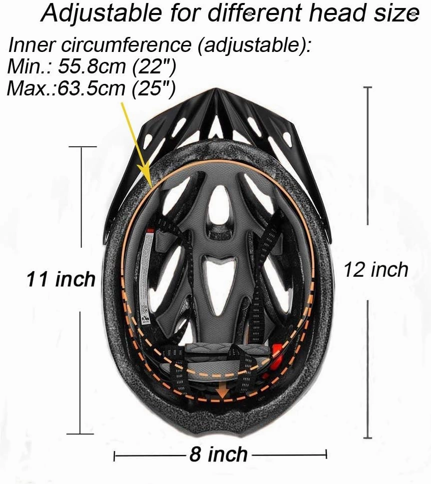 UPANBIKE Adult Bike Helmet - One-Piece Adjustable Safety Protection for Mountain & Road Bikes