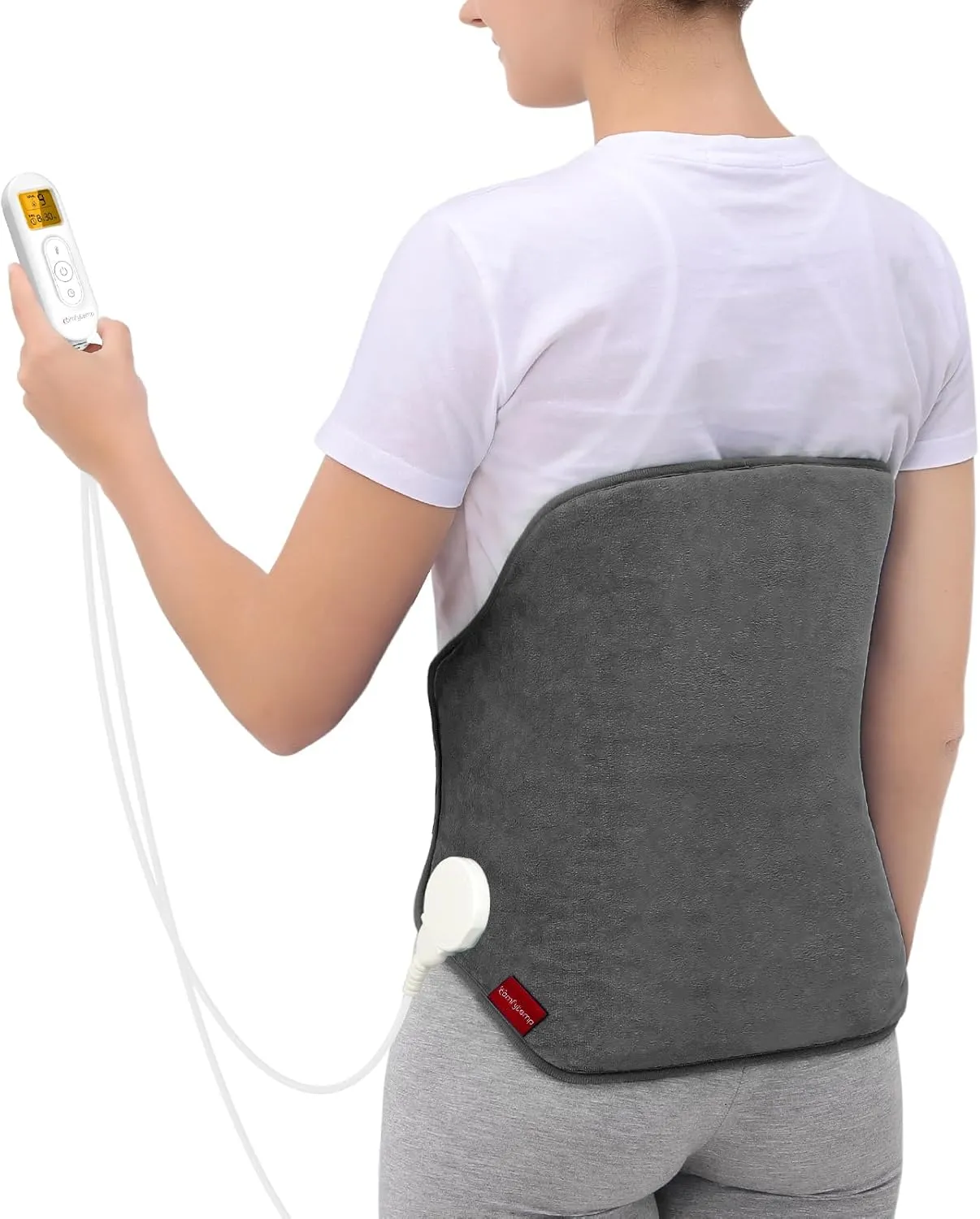 Upgraded Heating Pad for Back Pain Relief, Comfytemp Birthday Gifts for Women Men, FSA HSA Eligible Large Electric Heat Pad for Cramps, Lower Back, Lumbar, Sciatica, XL Heated Belt — 11 Auto-Off Grey