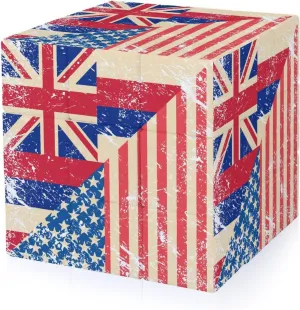 U.S. and Hawaii Vintage Flag Funny 3x3x3 Cube Smooth Lightweight Puzzle for Adult Graphic Printing Travel