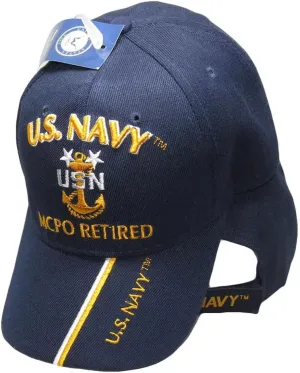 U.S. Navy MCPO Retired USN Navy Blue Embroidered 3D Cap Hat CAP551C (TOPW) (Officially Licensed by The US Navy)