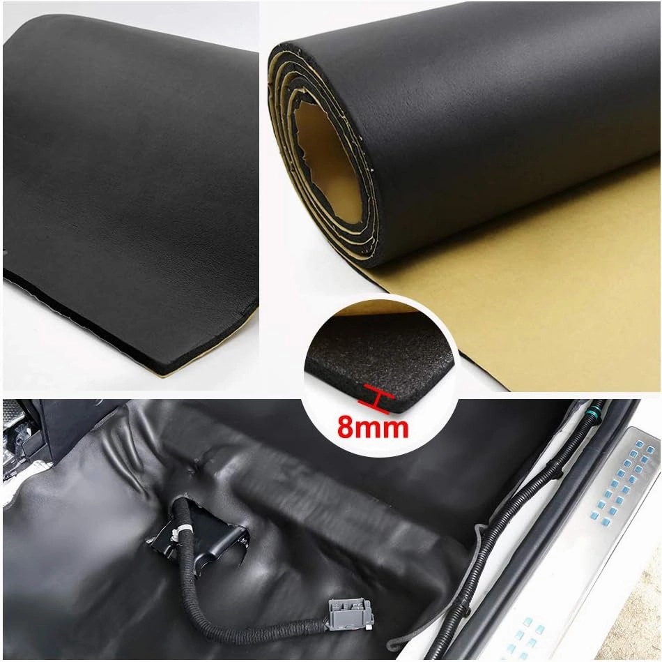 uxcell 315mil 8mm 32.29sqft Car Floor Tailgate Sound Insulation Deadener Mat 118" x 40"