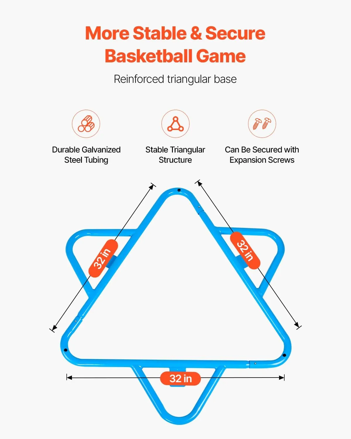 VEVOR Indoor Basketball Hoop for Kids, Indoor and Outdoor Backyard Sport Game, Toddler Basketball Toys for Kids 3-8 Years Old, Boys and Girls