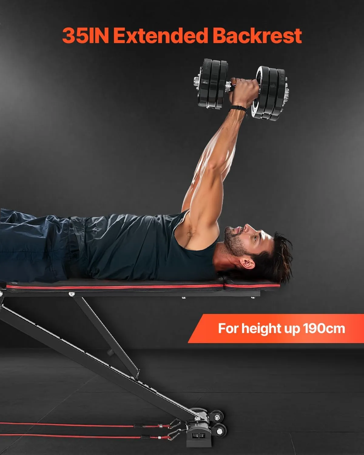 VEVOR Weight Bench, Adjustable Weight Bench Press for Full Body Workout,