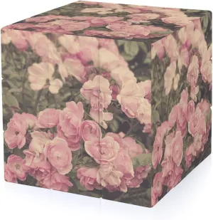 Vintage Rose Flower Artwork Funny 3x3x3 Cube Smooth Lightweight Puzzle for Adult Graphic Printing Travel