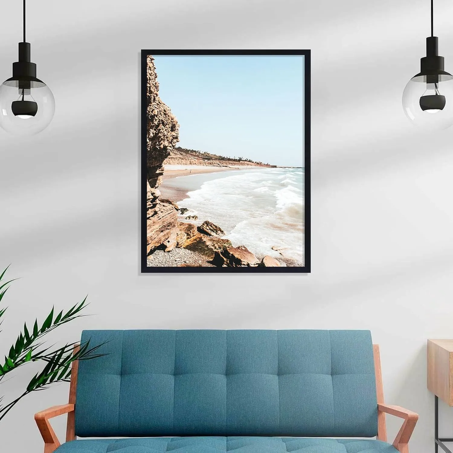 Vittanly 18x24 Picture Frame with Plexiglass - Large Black Poster Frame for Wall Display - Includes 16x20 Mat, Made of Durable PVC Design - 1 Pack