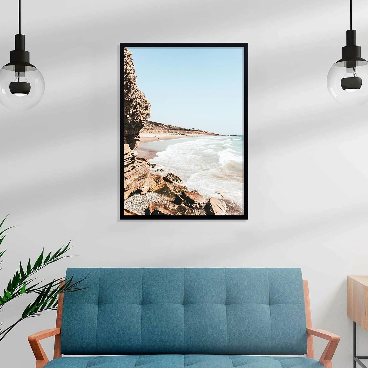 Vittanly 20x28 Picture Frame with Plexiglass - Large Black Poster Frame for Wall Display - Includes 16x24 Mat, Made of Durable PVC Design - 1 Pack