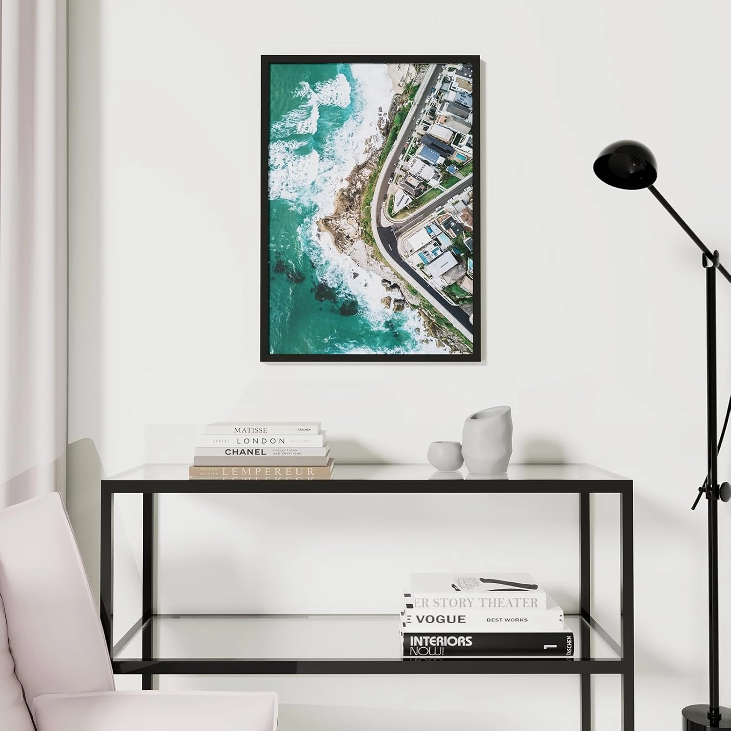 Vittanly 20x28 Picture Frame with Plexiglass - Large Black Poster Frame for Wall Display - Includes 16x24 Mat, Made of Durable PVC Design - 1 Pack