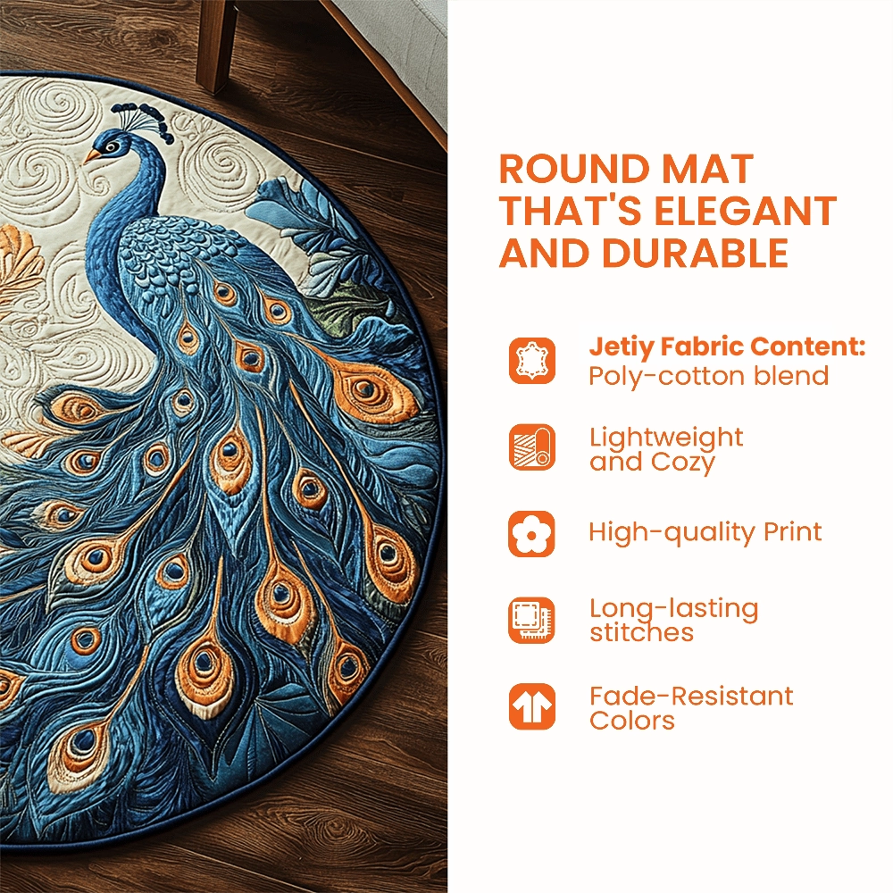 Vivid Purple Violins Quilted Round Mat GFTOTL2591