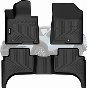 VIWIK Floor Mats Compatible for 2022-2023 Santa Cruz, All Weather Custom Car Mats Full Set Include 1st & 2nd Row, Automotive Floor Liners TPE Black
