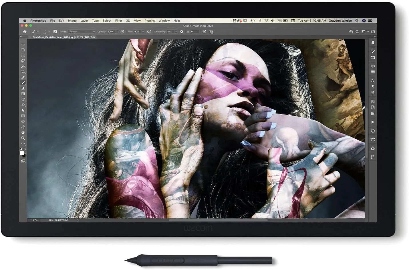 Wacom Cintiq Pro 17 Drawing Tablet with Screen, 17.3" Ultra HD 4K. 10-bit 120Hz Touchscreen Display Graphic Arts Tablet with Pro Pen 3, for Windows PC, Mac, Linux