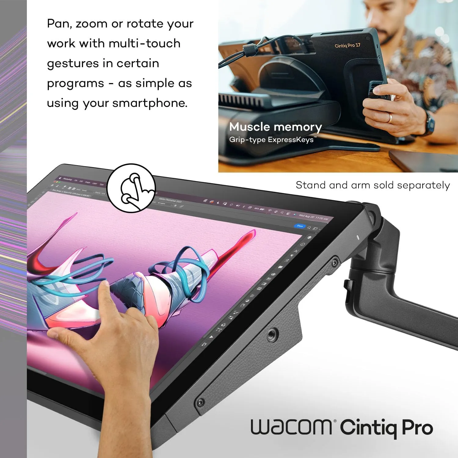 Wacom Cintiq Pro 17 Drawing Tablet with Screen, 17.3" Ultra HD 4K. 10-bit 120Hz Touchscreen Display Graphic Arts Tablet with Pro Pen 3, for Windows PC, Mac, Linux