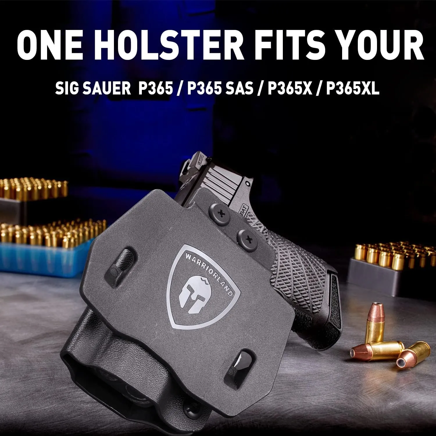 WARRIORLAND OWB Holster Optic Cut Compatible with Glock 17/19, G43/43X(NO MOS), Hellcat/Hellcat Pro, Taurus G2C/G3C, M&P Shield 9, M&P 9/380 Shield EZ, P226/P320/P365, Outside Waistband 1.75" Paddle