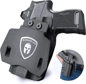 WARRIORLAND OWB Holster Optic Cut Compatible with Glock 17/19, G43/43X(NO MOS), Hellcat/Hellcat Pro, Taurus G2C/G3C, M&P Shield 9, M&P 9/380 Shield EZ, P226/P320/P365, Outside Waistband 1.75" Paddle