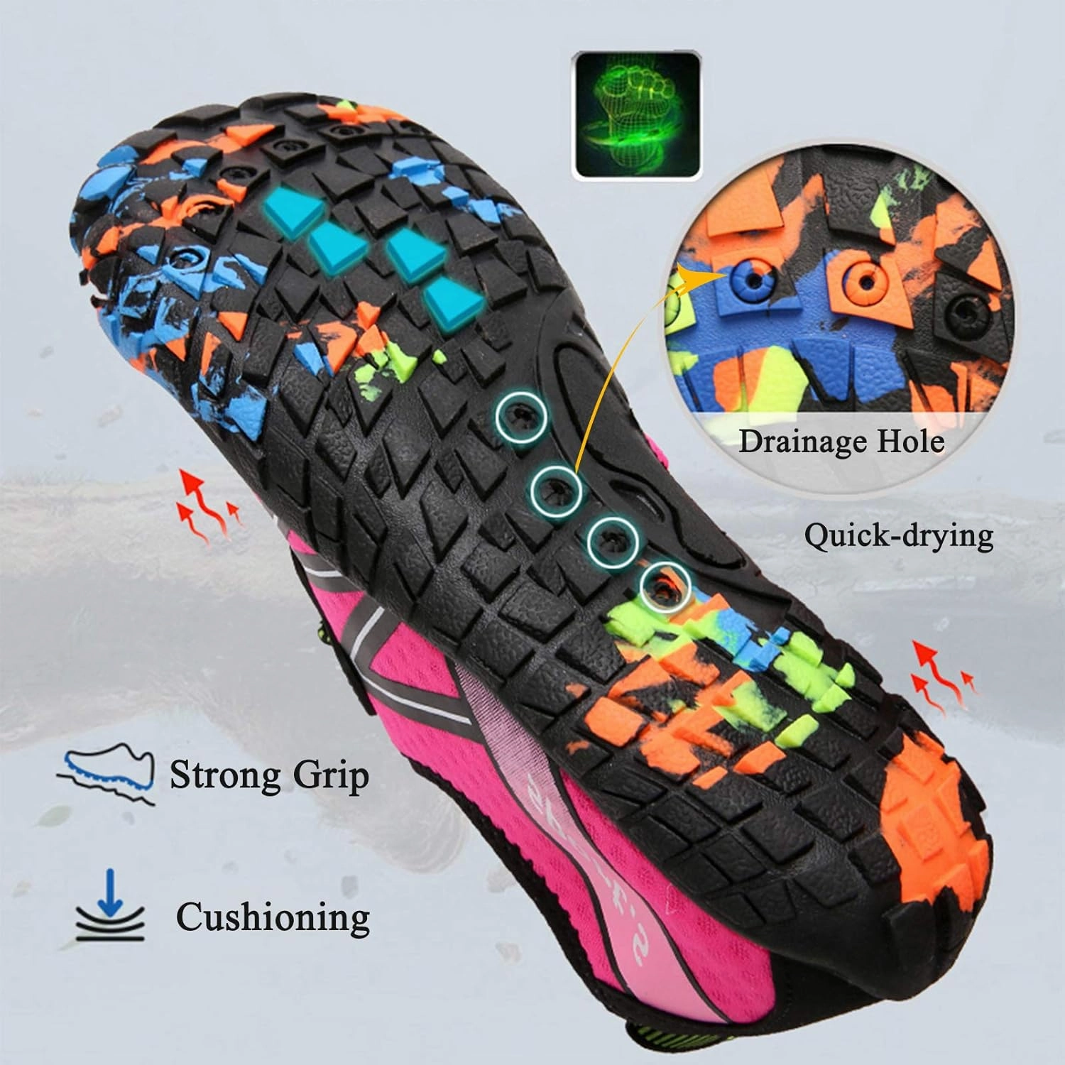 Water Shoes Men Women Barefoot Shoes Outdoor for Beach Aqua Swim Pool River Water Quick Dry Boating Fishing Diving Surfing with Yoga Aerobics