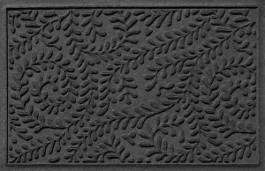 WaterHog Indoor/Outdoor Use Door Mat, 2' x 3', Made in USA, Welcome Mat for Front Door, Durable, Water-Trapping Floor Rug, Decorative, Skid-Resistant Entryway Rug, Boxwood Collection, Charcoal