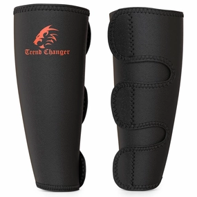 Weightlifting Shin Guards/Calf Support Brace 5mm-7mm Thick Neoprene for EasyWear-Deadlift Shin Guards,Box Jump,Crossfit Adjustable Shin Splint Compression Calf Wrap for Men Women (Pair)