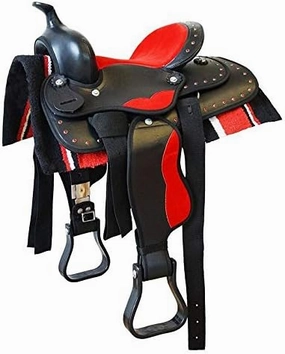 Western Barrel Racing Handmade Synthetic Cordura Horse Saddle Lightweight Trail Tack Equestrian Get Matching Headstall, Breastplate & REINS, Pad Size 10"-18" inches Seat Available, FRS17