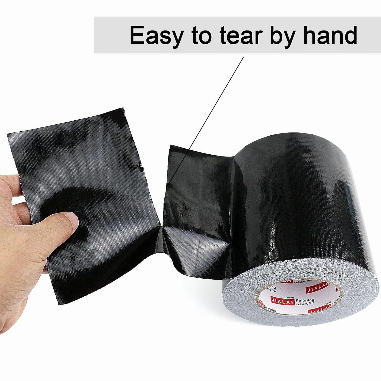 Wide Duct Tape, Industrial Grade 30Yards (90 ft) Wide Tape 8'' Duct, 9 Mil Heavy-Duty, Waterproof, Strong, Flexible, No Residue, for Crafts & Home Improvement (Black, 8'' x 90ft)