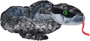 Wild Republic Metal Heads Snake Plush, Snake Stuffed Animal, Plush Toy, Kids Gifts, Pet Snake, Silver, 54 Inches