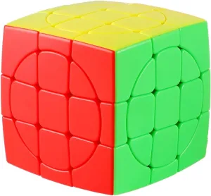 Willking 3x3 Circular Speed Cube Stickerless Magic Cube 3x3x3 Puzzles The Most Educational Toy to Effectively Improve Your Child's Concentration responsiveness and Memory