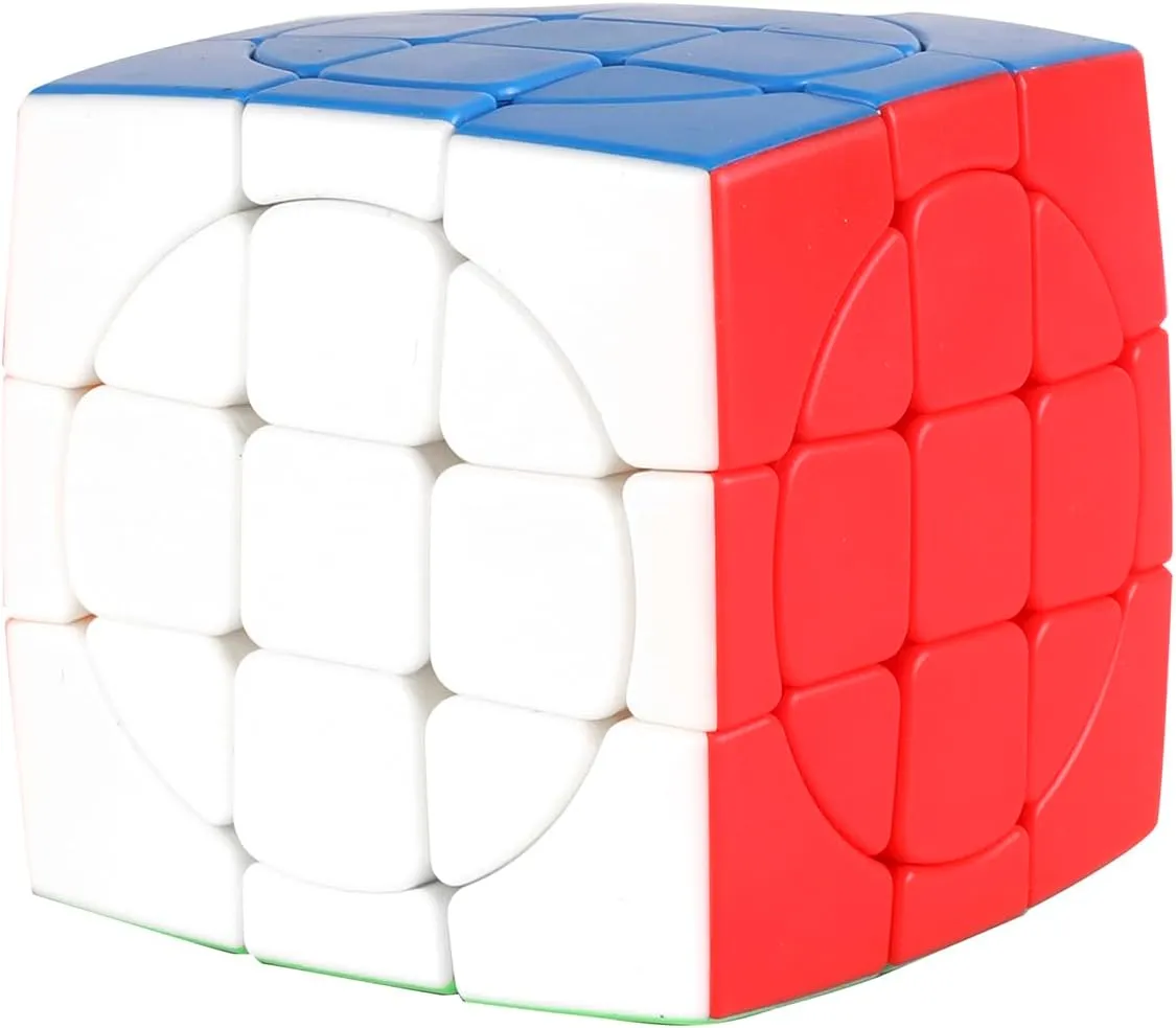 Willking 3x3 Circular Speed Cube Stickerless Magic Cube 3x3x3 Puzzles The Most Educational Toy to Effectively Improve Your Child's Concentration responsiveness and Memory