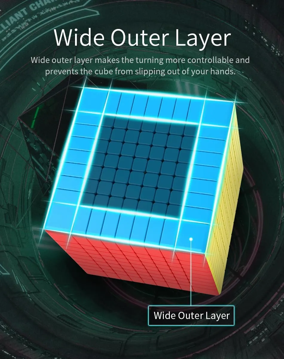 Willking Moyu Meilong 9X9 Magic Cube stickerless Meilong Speed Cube 9x9 Puzzle Cubes 9x9x9 MF9