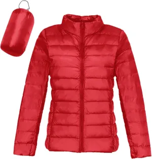 Womens Puffer Jacket 2025 Winter Warm Packable Down Jacket Lightweight Slim Fit Hooded Jacket Short Duck Down Coat