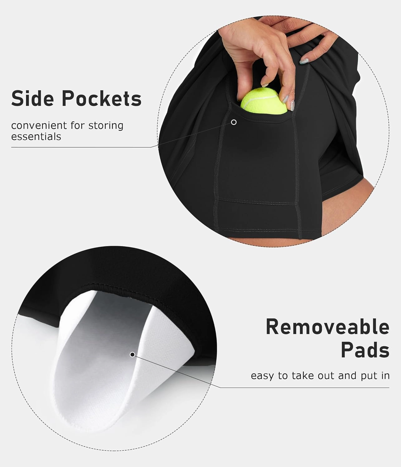 Womens Tennis Dress with Built-in Bra & Shorts Athletic Dress Workout Dress Exercise Dress with Pockets Golf Dress