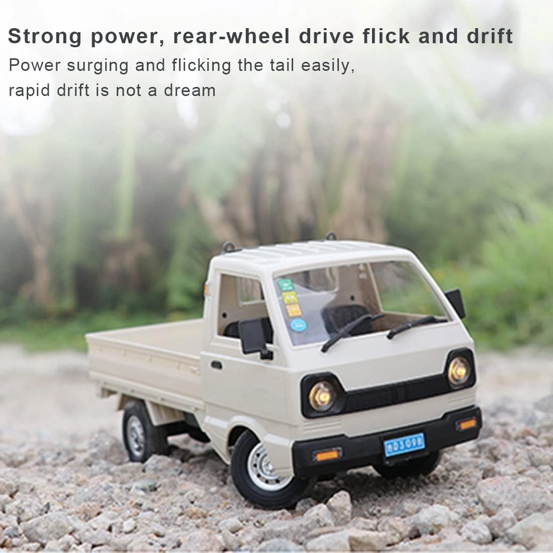 WPL D12 1/16 Mini RC Truck, 2.4G 4CH Off-Road Electric Remote Control Car, High Speed Climbing Truck Model for Adult (1 Battery)
