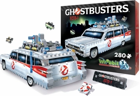 Wrebbit3D Ghostbusters 3D Puzzle Model of Ecto 1 | AKA Ectomobile | A Supernatural Adventure of 280 Pieces for Ghost Chasers and Paranormal Activity Lovers