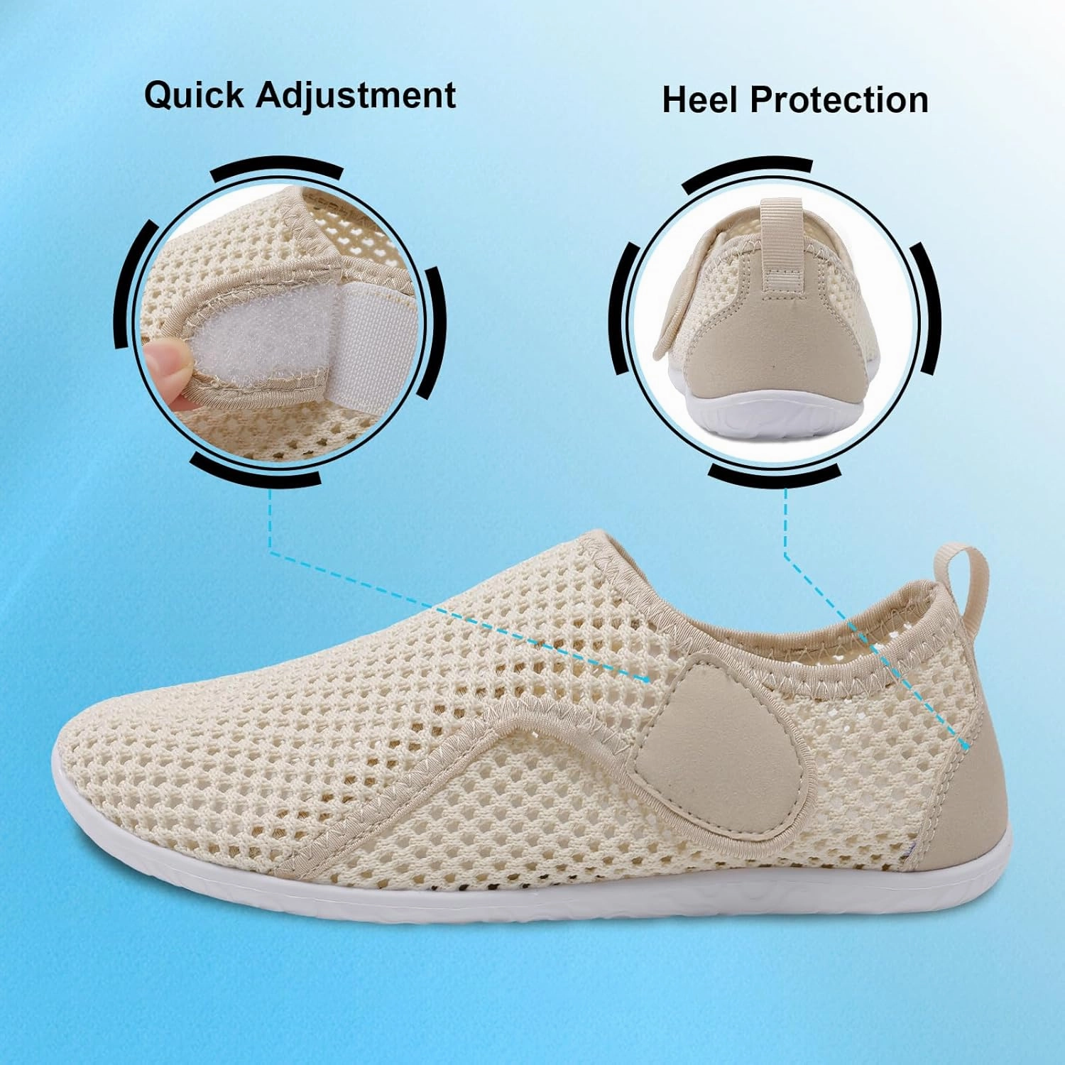 XIHALOOK Water Shoes for Women Men Quick Dry Lightweight Aqua Barefoot for Beach Swim Pool Surf Yoga Sports