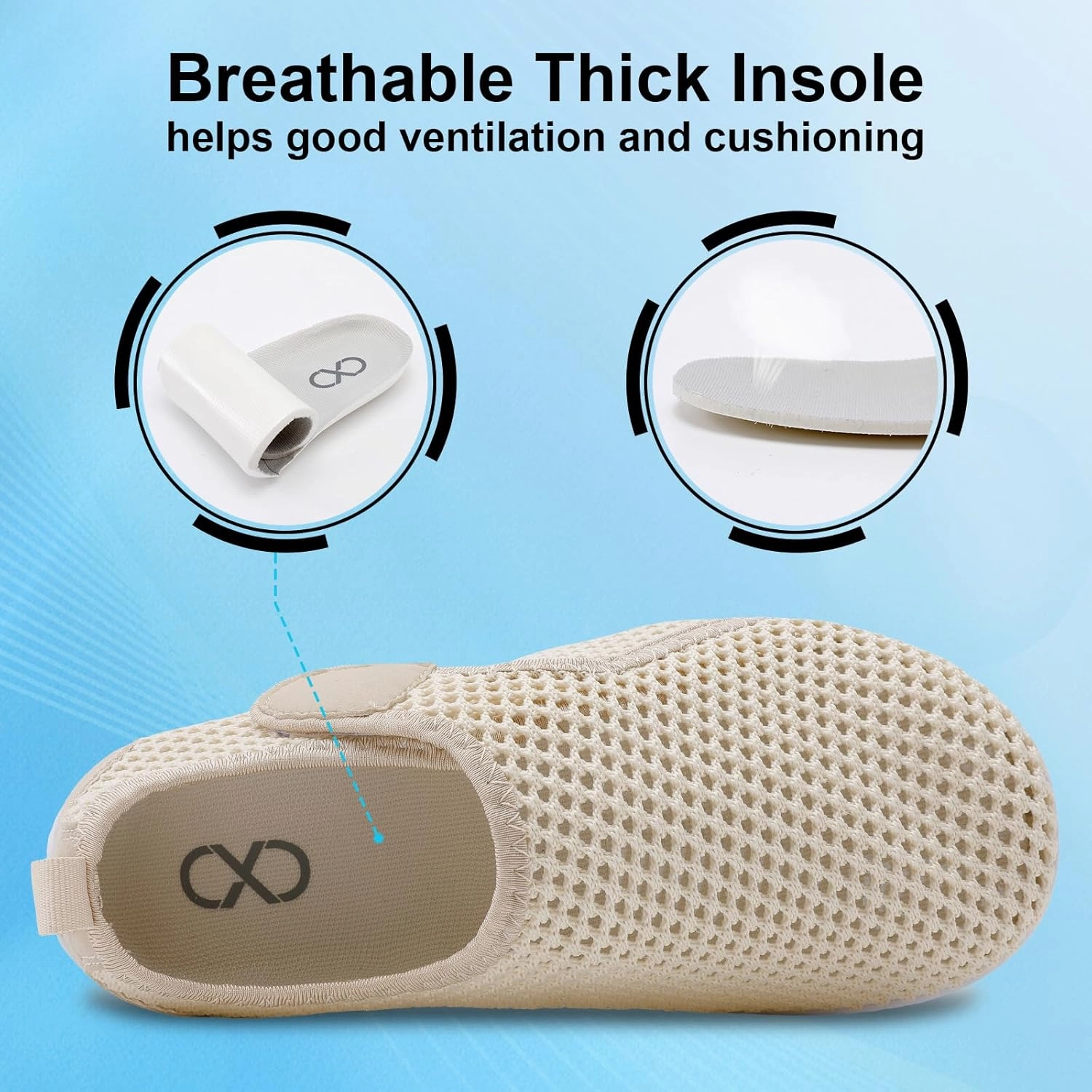 XIHALOOK Water Shoes for Women Men Quick Dry Lightweight Aqua Barefoot for Beach Swim Pool Surf Yoga Sports