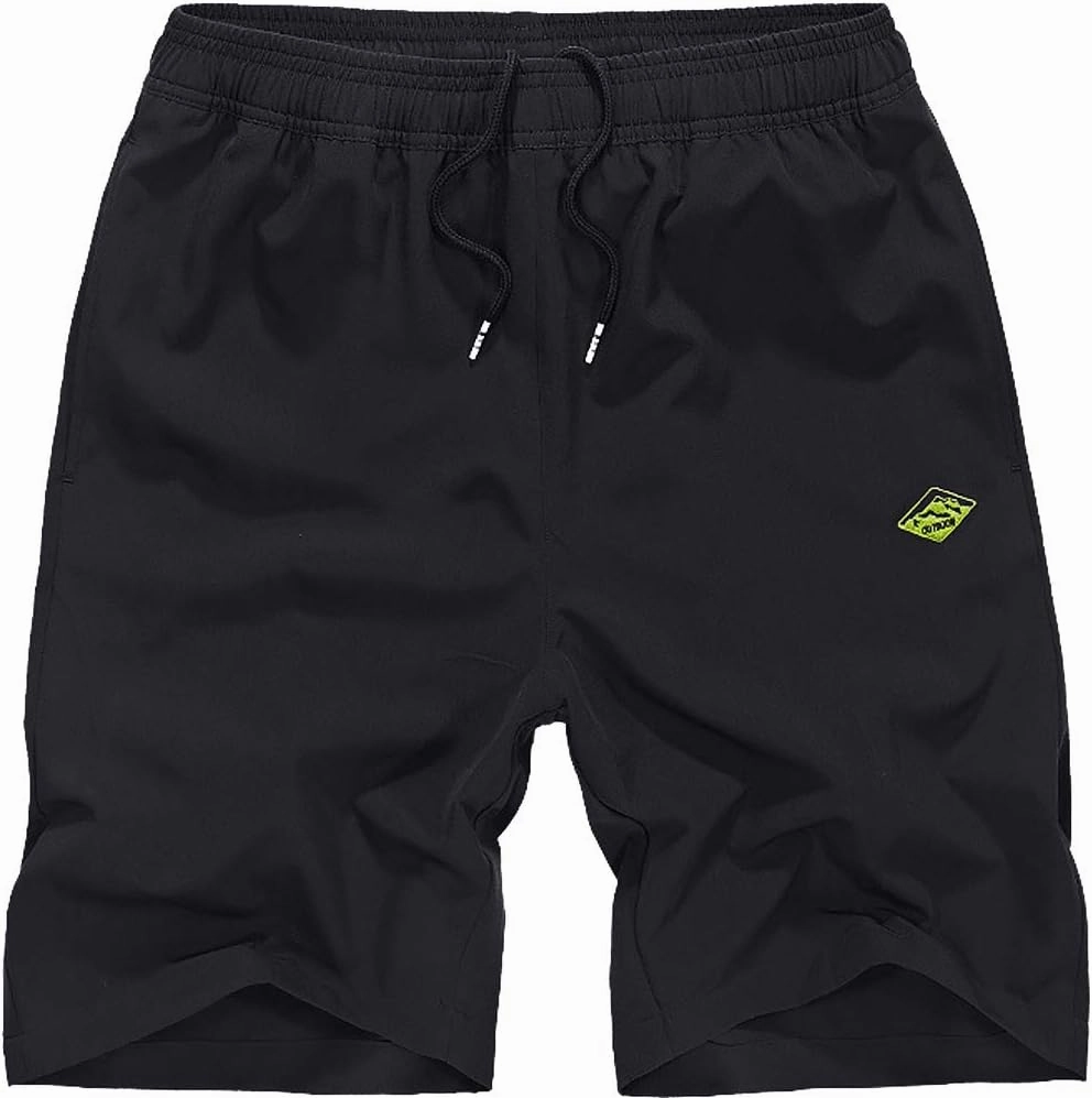 XinYangNi Men's 10" Athletic Shorts Lightweight Outdoor Quick Dry Basketball Running Workout Hiking Tennis Shorts Zip Pockets
