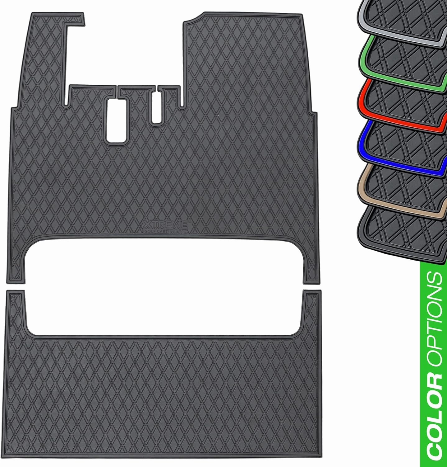 Xtreme Mats ICON Compatible, Full Coverage Golf Cart Floor Liner - Compatible with ICON and Advanced EV (Gen1) Golf Carts - Choose Your Color/Style