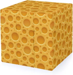 Yellow Cheese Funny 3x3x3 Cube Smooth Lightweight Puzzle for Adult Graphic Printing Travel