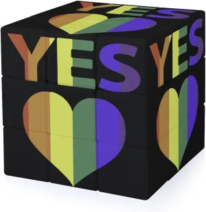 Yes Vote in Marriage Equality Gay Proud Adults 3x3x3 Color-Matching Smooth Fully Printed Cube Gift