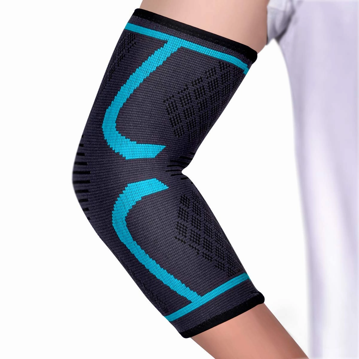 YIKA Tennis Elbow Brace, Elbow Compression Sleeve for Tendonitis, Golfer Elbow Support, for Both Men and Women Pain (Blue)