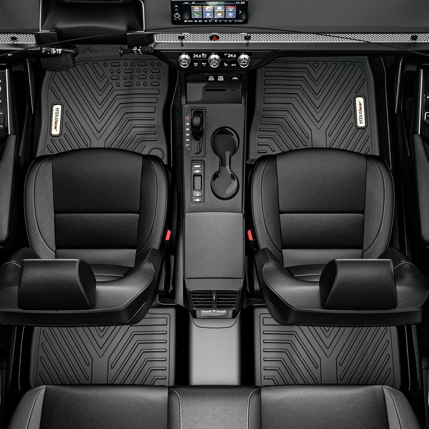 YITAMOTOR Floor Mats Fit for 2017-2025 Mazda CX-5, All Weather Custom Fit for Mazda CX5, 1st & 2nd Row, Black