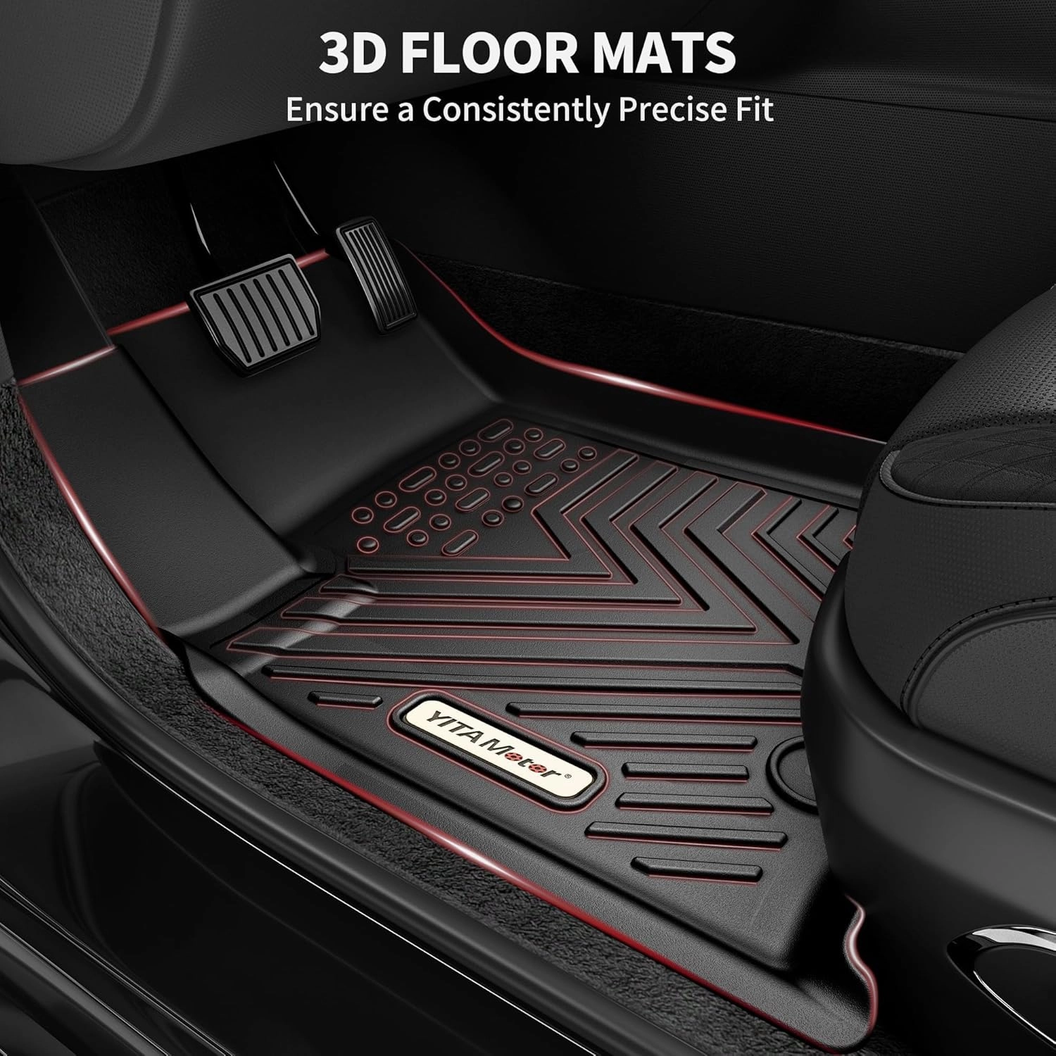 YITAMOTOR Floor Mats Fit for 2017-2025 Mazda CX-5, All Weather Custom Fit for Mazda CX5, 1st & 2nd Row, Black