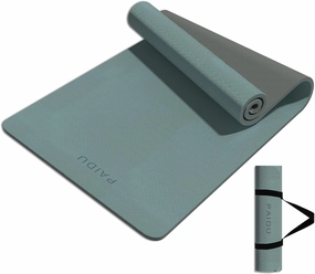 Yoga Mat 8mm Super Thick TPE Fitness Exercise Mat, Non-Slip, Odorless and Tear Resistant, Unisex, With Strap, Suitable for Yoga, Pilates, Meditation, Home Floor Exercise
