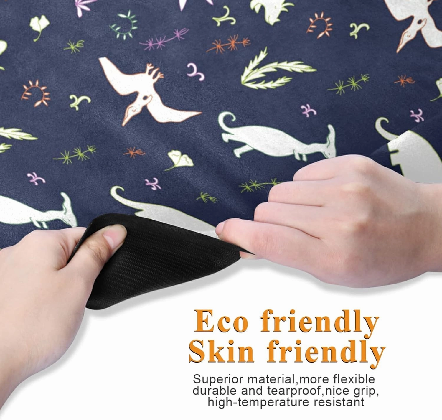 Yoga Mat Non Slip Rubber Fitness Safe Exercise Mat with Bag Durable Folding Workout Mat for Pilates and Floor Exercises