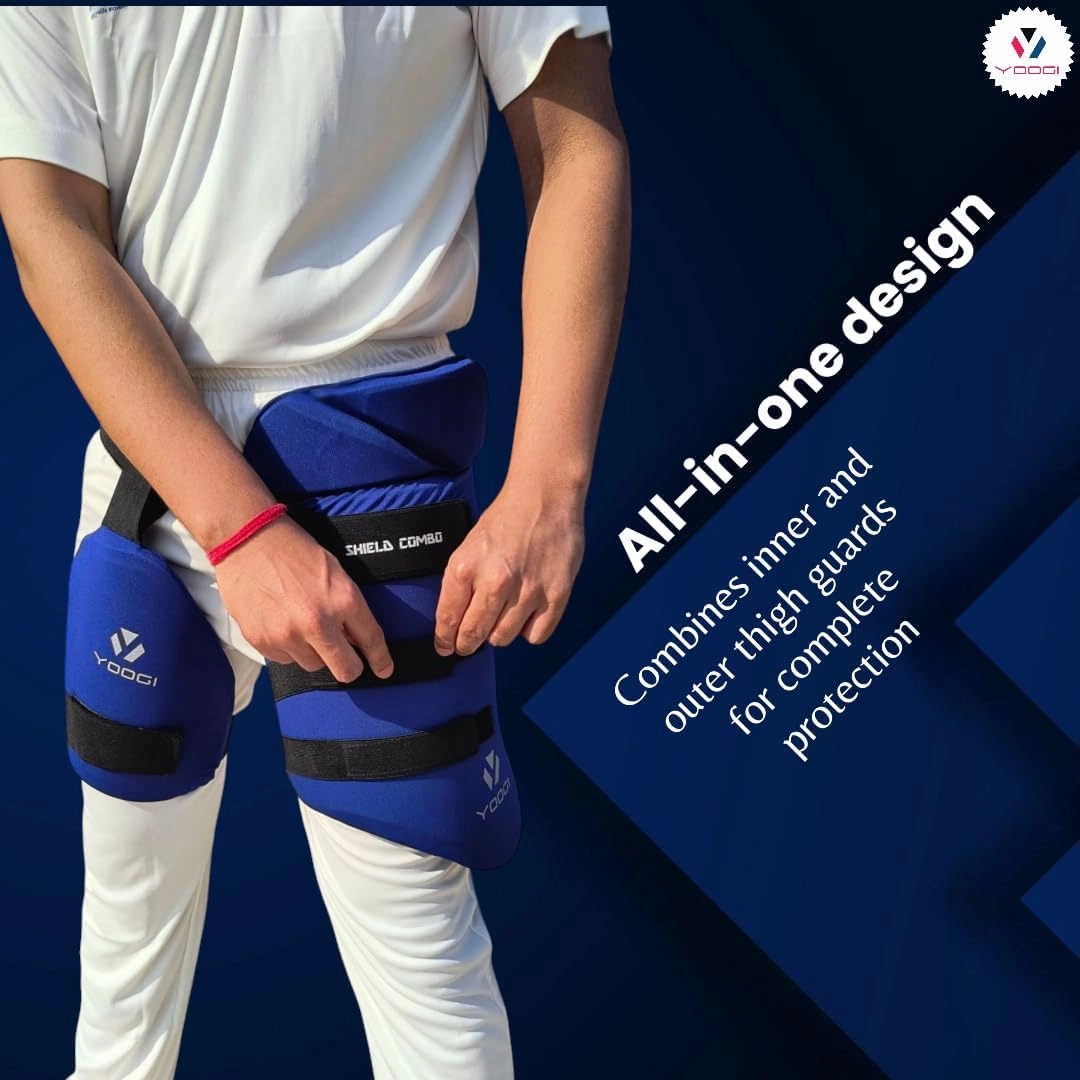 YOOGI Cricket Shield Combo Thigh Guard Lower Body Sefety,Cricket Thigh Pad