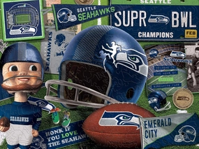 YouTheFan NFL Wooden Retro Series Puzzle, 17.75 x 13.25 Inches, 333 Pieces
