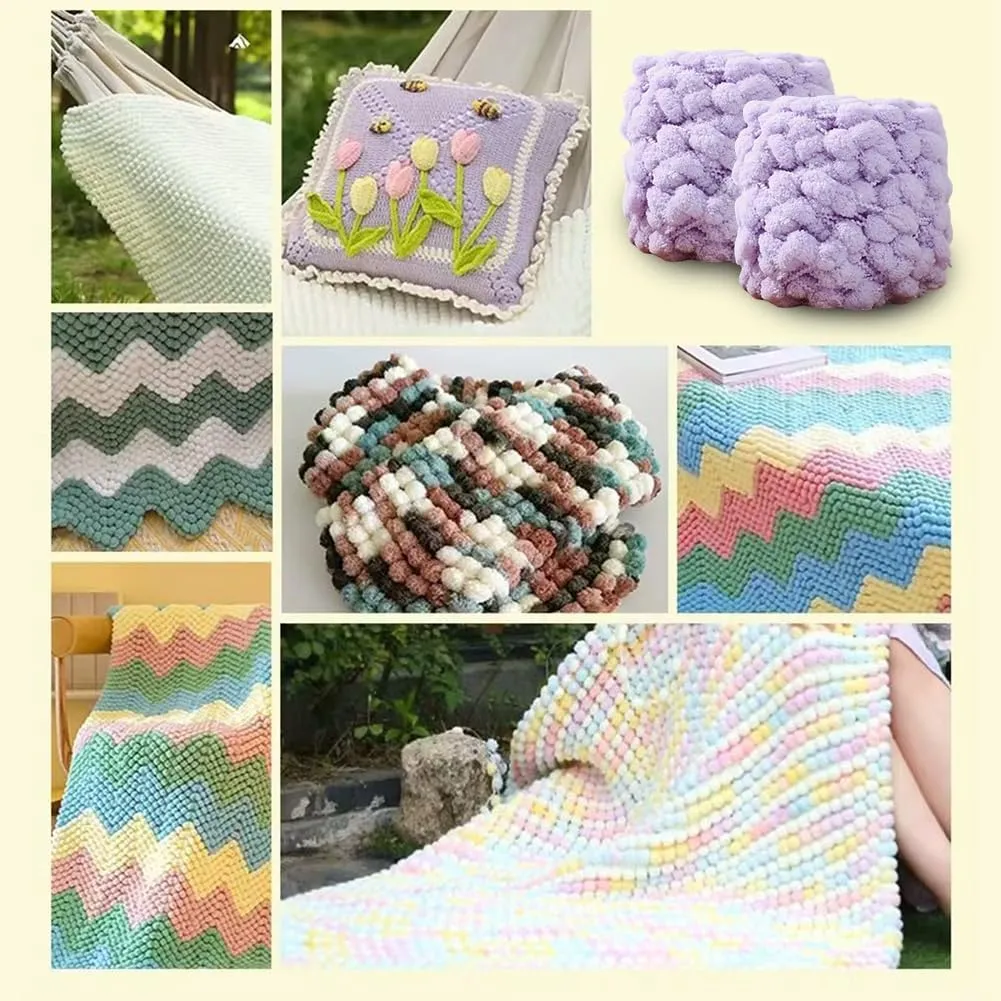 Zcargel 2 Rollers Woolen Ball 200G Wool DIY Knitting Baby Thick Wool Hook Large Wool Colored to Knit Scarves Hooks Shoes