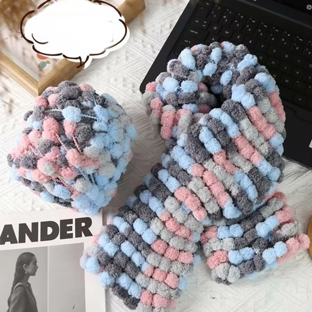 Zcargel 2 Rollers Woolen Ball 200G Wool DIY Knitting Baby Thick Wool Hook Large Wool Colored to Knit Scarves Hooks Shoes