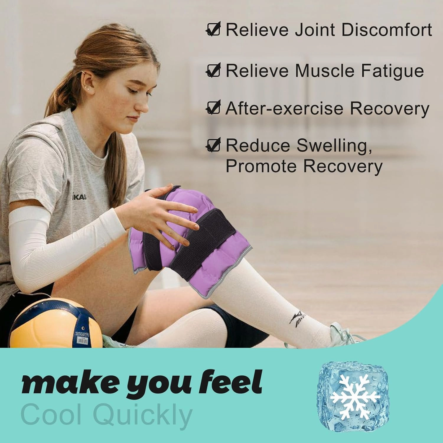 𝗨𝗽𝗴𝗿𝗮𝗱𝗲𝗱 Ice Pack for Injuries Reusable with Adjustable Strap, Cold Pack Wrap Large Hot Cold Compress Pad, for Back, Shoulder, HIPS, Knee